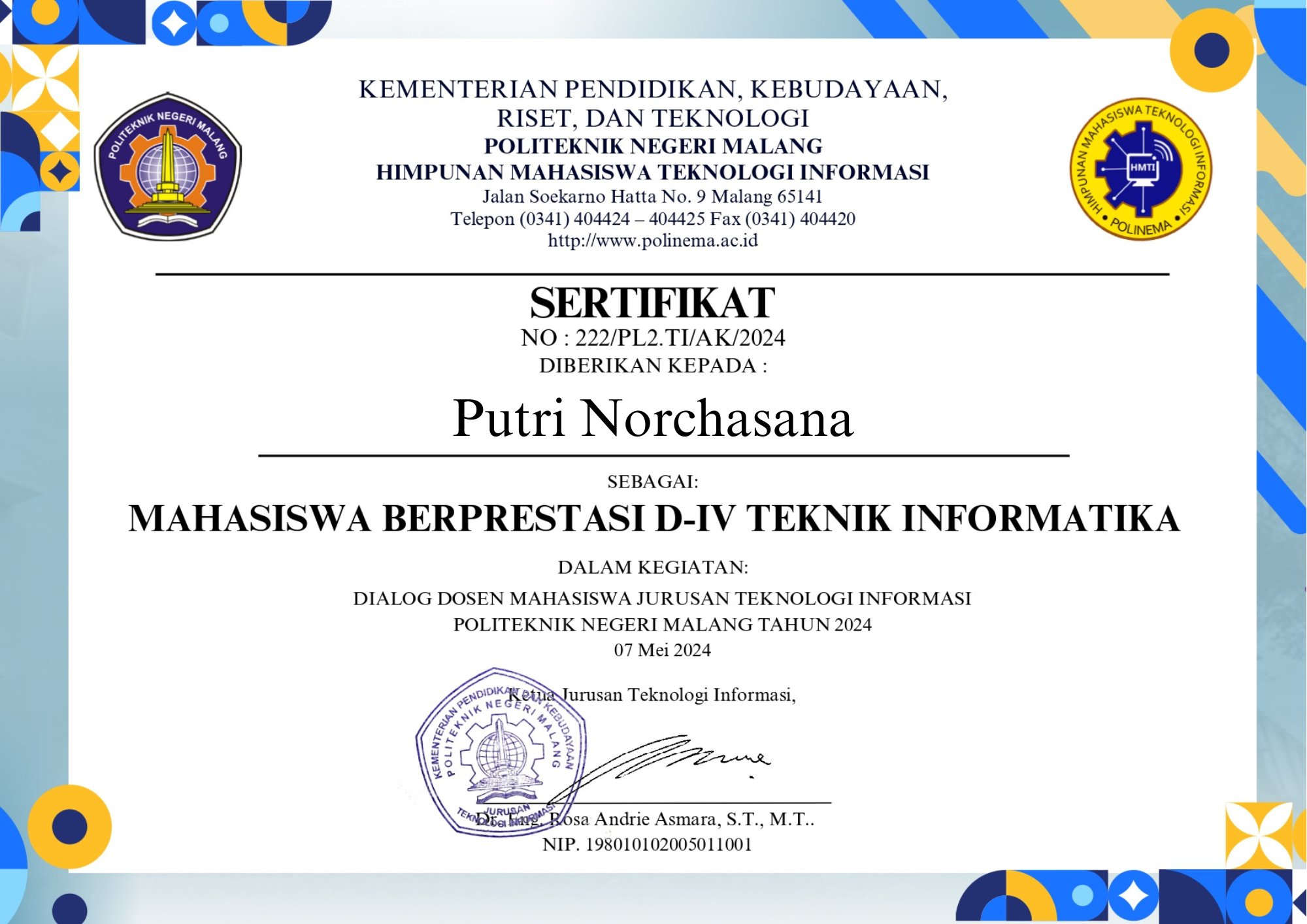 Putri Norchasana Mapres